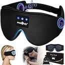 Bluetooth Sleep Mask,Upgraded Musicozy Eye Mask with Headphones for Men & Women,14Hrs Playing Music Sleeping Headphones for Travel/Nap/Yoga/Meditation/Night/Relaxation