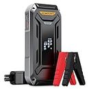 Acmount Car Jump Starter, 5000A Peak Jump Starter Battery Pack(All Gas & 10.0L Diesel Engine), 12V Portable Battery Charger Jump Starter with 3” LCD Display, USB Quick Charge and LED Light