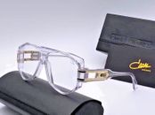 Cazal Sunglasses Full Crystal Frame with Gold Unisex Clear Lens Eyewear