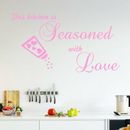 Winston Porter This Kitchen Is Seasoned w/ Love Sticker Wall Decal Metal in Pink | 23 H x 40 W in | Wayfair 35495A91328B4A2FB82F4086D04B5BAB