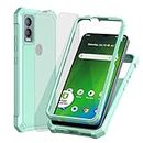Ailiber for Cricket Magic Case, AT&T Propel 5G Phone Case with Screen Protector, Dual Layer Structure Protection, Shock-Absorbing Corners TPU Bumper, Silm Protective Cover for Magic 5G-Mint Green