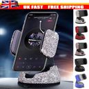 Car Cell Phone Holder Dashboard Stand Crystal Bling Girls Interior Accessories