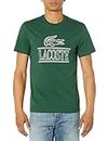 Lacoste Men's Short Sleeve Crew Neck Croc Graphic T-Shirt, VERT, Small