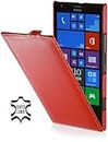StilGut UltraSlim, Funda exclusíva en Piel auténtica para el Nokia Lumia 1520, Rojo
