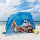 Leedor Pop Up Beach Tent Beach Shelter Cool Cabanas Beach Canopy Sun Tent