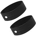 KinHwa Headband with Buttons for Face M-a-s-k Ear Protection M-a-s-k Holding Headband for Women Men Breathable & Stretchable 2 Pack Black