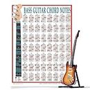Mini Bass Guitar Chord Chart with 56 Chords - Laminated Bass Guitar Chord Poster for Beginners and Musicians - Music Theory Poster - Bass Guitar Accessories - 8.5" x 11" - Walrus Productions
