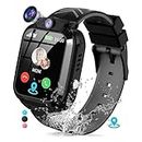 JUBUNRER Kids Smart Watch with GPS Tracker IP68 Waterproof Smart Watch for Kids With Call HD Photo Puzzle Game Alarm Clock SOS Class Mode 3-12 Years Boys Girls Watch Christmas Birthday Gifts