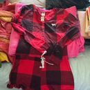 Pink Victoria's Secret Intimates & Sleepwear | Brand New With Tags Pink Plaid Sleep Jumper/Lounge Shorts Romper Size Large | Color: Black/Red | Size: L