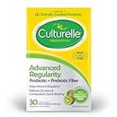 Culturelle Advanced Regularity Probiotic + Prebiotic Fiber, Helps Restore Regularity and Reduce Occasional Constipation, Gas and Bloating*, Gluten Free & Non-GMO, 30 Count, Multi