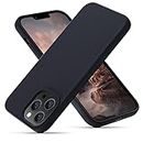 OIIAEE Liquid Silicone Case Designed for iPhone 13 Pro Max Case, Ultra Slim Shockproof Protective Phone Case with Soft Microfiber Lining, 6.7'', Black