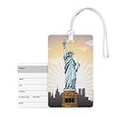 100yellow® Statue of Liberty, York Luggage Tags, Bag Tag Travel Id Labels Tag for Baggage Suitcases Bags with Silicon- Ideal for Travel