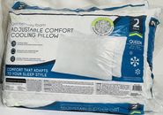 PureLUX Gel Memory Foam Adjustable Comfort Pillow Queen 2 Pack