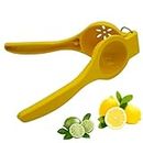 IMUSA Lime or Lemon Manual Squeezer, Citrus Juicer for Max Extraction, Yellow