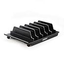 UDOLI Adjustable Universal Multi Device Organizer Dock Stand Holder, Tablet Cell Phone Desktop Stand for iPhone Samsung Galaxy Google Nexus Kindle (Black)- No Charging Port