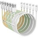 6Pack (3/3/6/6/6/10 FT) Apple MFi Certified iPhone Charger Fast Charging Long Lightning Cable iPhone Charger Cord Compatible iPhone 14/13/12/11 Pro Max/XS MAX/XR/XS/X/8/7 Plus iPad AirPods