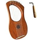 Luvay Lyre Harp, 7 Metal String - Orchestral Strings Instrument, with Tuning Wrench