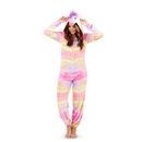 Damen/Mädchen Fleece Regenbogen Einhorn All in One Pyjama Outfit Kostüm
