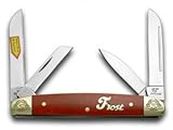 Frost Family 40th Anniversary Dark Red Smooth Bone 1/600 Congress Pocket Knife 40-115DRSB