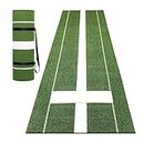 Rengue 10'x 3' Softball Pitching Mat, Softball Pitching Mound with Pitching Rubber, Green Nylon Softball Hitting Mat Artificial Grass Pitching Mat, Softball Pitching Aids for Indoor & Outdoor