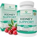 Premium Kidney Support Supplement by PurePremium Supports Urinary Tract and Normal Bladder Health – Cranberry Extract, Astragalus and Uva Ursi Leaf - 60 Caps
