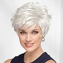 Paula Young Harlow Wig Voluminous Short Wig with Enviable Volume and Wavy Layers/Multi-Tonal Shades of Blonde, Silver, Brown and Red