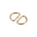 Metal D Ring 0.39"(10mm) D-Rings Buckle for Hardware DIY Gold Tone 50pcs