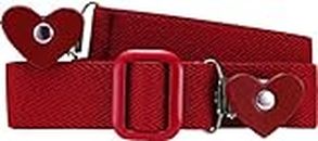 Playshoes Elastic Belt Cinturón, Rojo (Rot), 116-140 para Niñas