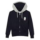 Hopscotch Boys Cotton Embroidered Full-Sleeve Sweatshirt in Navy Color for Ages 10-12 Years (MCK-4605578)