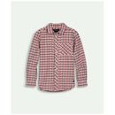 Brooks Brothers Boys Flannel Plaid Sport Shirt | Red | Size 10