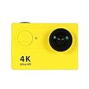 Action Camera Ultra HD Mini Casque Cam WiFi Caméra de Sport étanche De H9R 4K / 30fps 1080p / 60fps 20MP F11.12C (Bundle : Standard, Color : H9r Yellow)