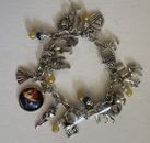 Beauty & the Beast Silver Plated Charm Bracelet - Perfect Gift Disney