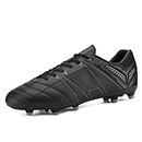 Dream Pairs 160471-M Men s Sport Flexible Athletic Lace Up Light Weight Outdoor Cleats Football Soccer Shoes Black/Grey 7 D(M) US