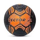 Vector X Street Soccer Rubber Moulded Football Size-5 (Orange, Black)