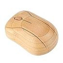 Tosuny Wooden Mouse, Wireless Bamboo Mouse 2.4GHz Wireless Optical Mouse with USB Receiver Suitablefor Notebook, PC, Laptop, Computer, Macbook Natural Bamboo (15m)