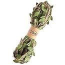 Paaroots Pack of 1 Pc 10m Leaf Rope Natural Hessian Jute Twine Rope Burlap Ribbon DIY Craft Vintage for Home Wedding Party Decor (Green)