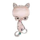 MYADDICTION Women Crystal Brooch Pin Rhinestone Bridal Corsage Clip Buckle Gift Cat Clothing Shoes & Accessories | Womens Accessories | Collar Tips