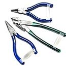 Beadsncraft Jewellery Making Pliers Tools Flat Round Side Cutter Combo Tool Kit For Crafts DIY Making Supplies Wire Cutters and Wrapping Beading Purpose | Pack of 3 Pliers