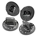 Whole Parts Range Oven Top Burner Control Knob Kit (4 Pack) Part# 12200035 - Replacement & Compatible with Some Kenmore and Jenn Air Ranges or Ovens