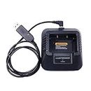 UV5R USB Battery Charger Replacement for Baofeng UV-5R UV-5RE DM-5R Portable Two Way Radio Walkie Talkie