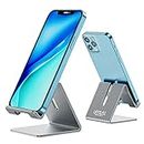 Urmust Desk Cell Phone Stand Holder Aluminum Phone Dock Cradle Compatible with Switch, for iPhone 13 12 11 Pro Xs Xs Max Xr X 8 7 6 6s Plus 5 5s 5c, Office Decor Accessories Desk (Gray)