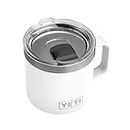YETI Rambler 14 oz Mug, Vacuum Insulated, Stainless Steel with MagSlider Lid, White