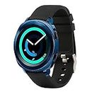 Fit-power - Correa de repuesto para reloj inteligente, de 20 mm, compatible con Samsung Gear Sport, Samsung Gear S2 Classic, Huawei Watch 2 Watch y Garmin Vivoactive 3, negro