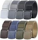 Ginwee 8 Pack Nylon Military Tactical Plastic Buckle Belt Webbing Canvas Outdoor Web Belt