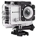 AGFA Photo Realimove AC5000 – Caméra d'action Numérique étanche 30m (True 720P, Ecran LCD 2.0'', Batterie Lithium, 12 Accessoires Inclus, WiFi) Gris - Gris