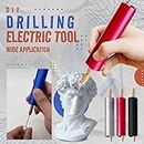 RAJA DHIRAJ DIY Drilling Electric Tool - Light Power Electric Mini Hand Drill Set, 0.7-1.2mm Micro Aluminum Portable Handheld Drill Set for Trimming, Cutting, Drilling, Engraving and Polishing