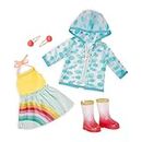 Glitter Girls by Battat – 14-inch Doll Clothes - Smile! Rain Or Shine Outfit – Rainbow Dress, Hair Clips, Raincoat, and Rain Boots – Toys, Clothes, and Accessories for Kids Ages 3 & Up (GG50096Z)