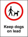  Keep dogs on leads safety sign 