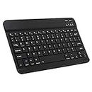 Ultra-Slim Bluetooth Keyboard Portable Mini Wireless Keyboard Rechargeable for All Apple iPad iPhone Samsung Tablet Phone Smartphone iOS Android Windows (10 inch Black)