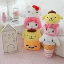 Sanrio Cartoon Pillow Kawali Kuromi Hello Kitty My Melody Cinnamoroll Plush Toys Bed Sleep Cushion